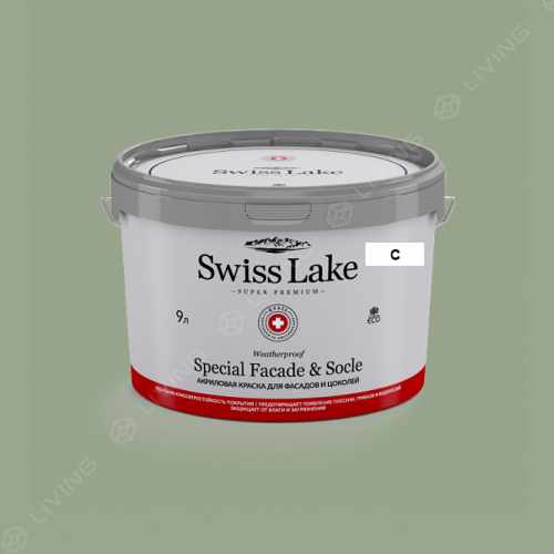 картинка Краска Swiss Lake Special Faсade & Socle цвет Spring Sprout №2686 от LIVING