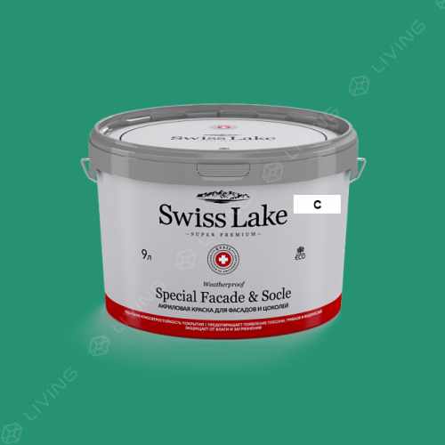 картинка Краска Swiss Lake Special Faсade & Socle цвет relish green №2318 от LIVING