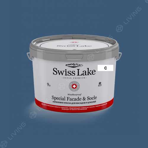 картинка Краска Swiss Lake Special Faсade & Socle цвет Darwin blue №2099 от LIVING