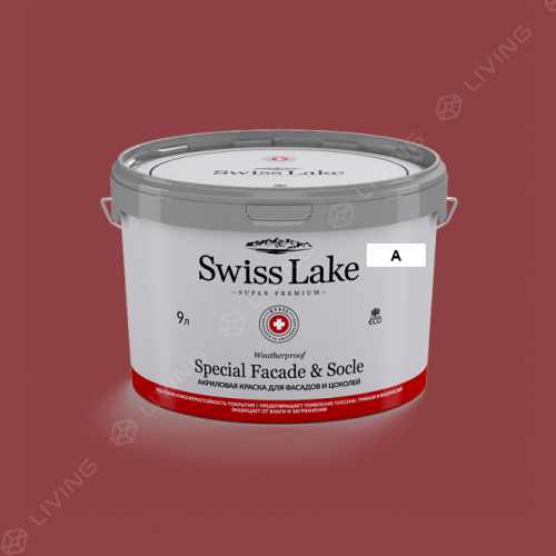 картинка Краска Swiss Lake Special Faсade & Socle цвет perfect red №1387 от LIVING