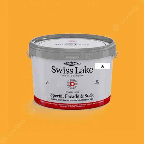 картинка Краска Swiss Lake Special Faсade & Socle цвет Bright Marigold №1193 от LIVING