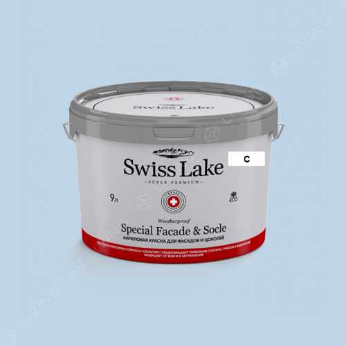 картинка Краска Swiss Lake Special Faсade & Socle цвет blue hydrangea №2014 от LIVING