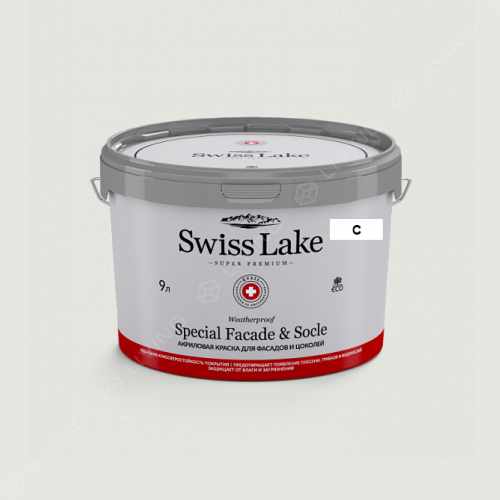 картинка Краска Swiss Lake Special Faсade & Socle цвет  gray shine №2735 от LIVING