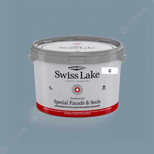картинка Краска Swiss Lake Special Faсade & Socle цвет BLUE BLOOD №2205 от LIVING