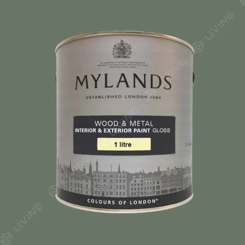 картинка Краска Mylands Wood&metal Gloss цвет Myrtle Green №168 от LIVING