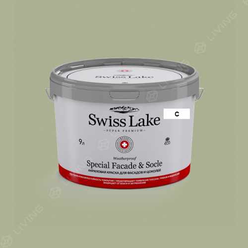 картинка Краска Swiss Lake Special Faсade & Socle цвет Whirled Peas №2692 от LIVING