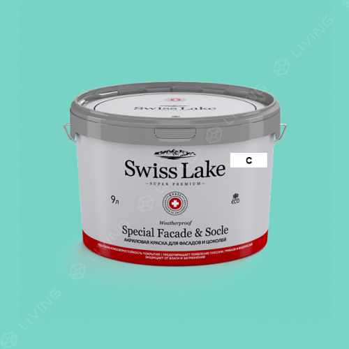картинка Краска Swiss Lake Special Faсade & Socle цвет aquamarine №2312 от LIVING