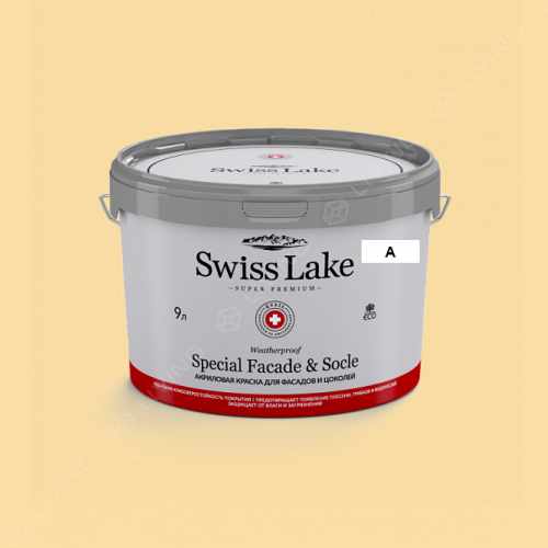 картинка Краска Swiss Lake Special Faсade & Socle цвет pale sunshine №1052 от LIVING