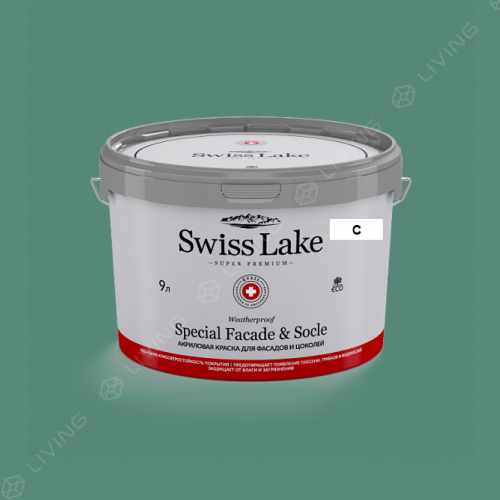 картинка Краска Swiss Lake Special Faсade & Socle цвет lake depth №2670 от LIVING