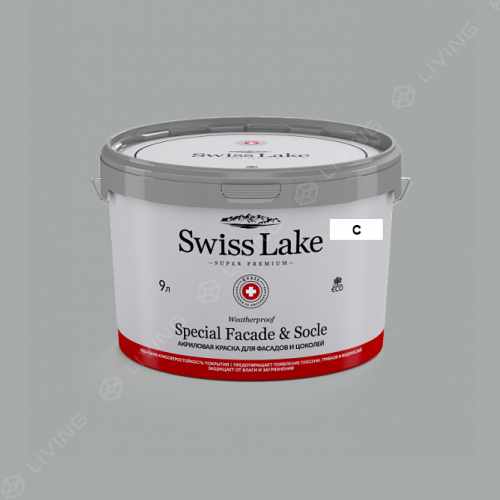 картинка Краска Swiss Lake Special Faсade & Socle цвет ash gray №2885 от LIVING