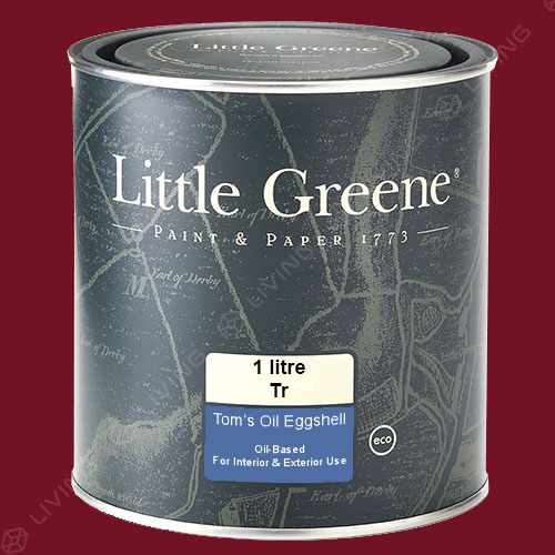 картинка Краска Little Greene Toms Oil Eggshell цвет Theatre Red №192 от LIVING