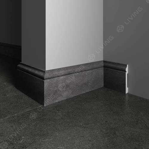 Плинтус широкий Decor-Dizayn, черный, арт. 005-94, коллекция Плинтусы 005, 240 х 7,9 х 1,3 см. Россия
