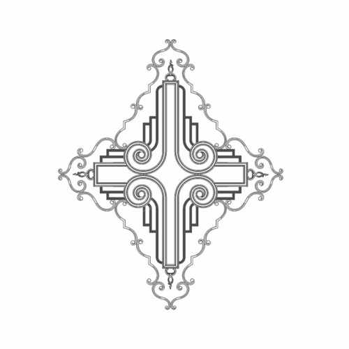 Розетка RODECOR Шинуазри Пагода Ф2, арт. 87507CN, 166,5 х 138,5 см.