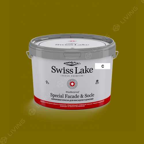 картинка Краска Swiss Lake Special Faсade & Socle цвет flipping out green №2369 от LIVING
