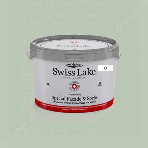 картинка Краска Swiss Lake Special Faсade & Socle цвет tender olive №2633 от LIVING