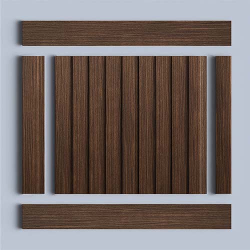 картинка Панель коричневая HI WOOD, арт. LV124 BR396, 12 х 1.2 х 270 см от LIVING