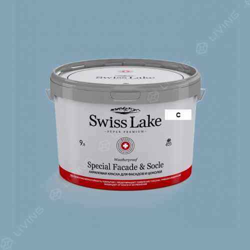 картинка Краска Swiss Lake Special Faсade & Socle цвет BLUE BOWS №2194 от LIVING