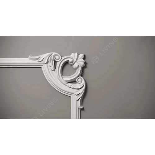 Декоративный уголок Decor-Dizayn, белый, арт. C3-DD002, коллекция DD, 28 х 28 х 1,9 см Россия