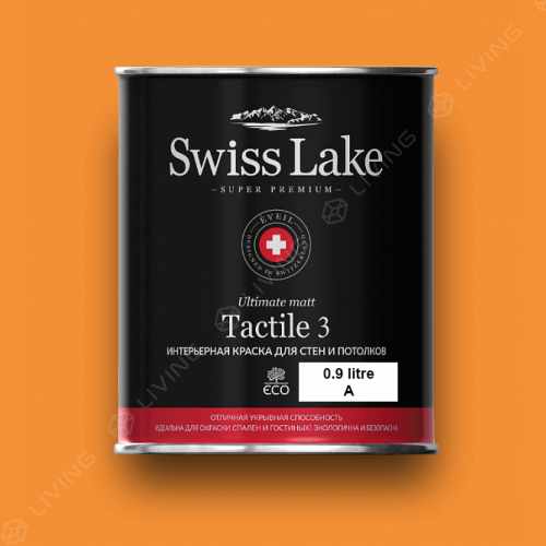 картинка Краска Swiss Lake Tactile 3 цвет persimmon №1195 от LIVING