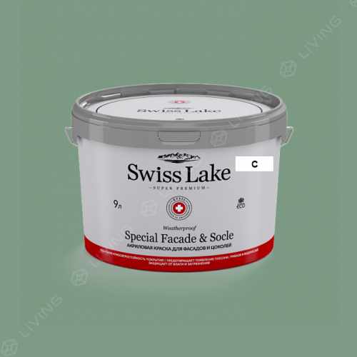 картинка Краска Swiss Lake Special Faсade & Socle цвет green marble №2652 от LIVING