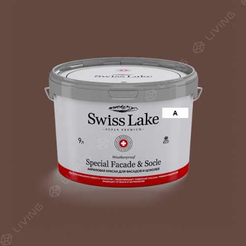 картинка Краска Swiss Lake Special Faсade & Socle цвет sealing wax №678 от LIVING