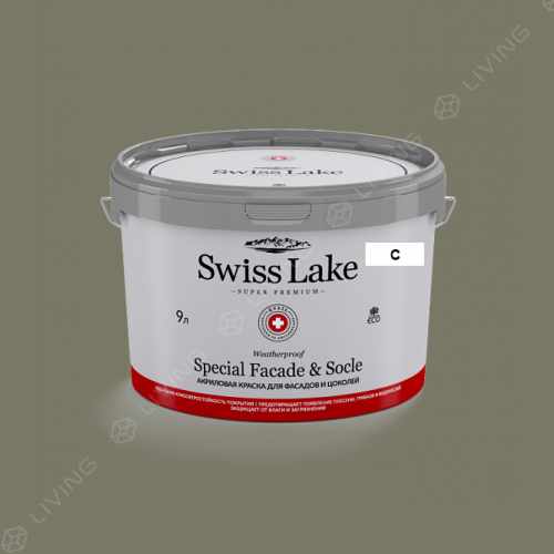 картинка Краска Swiss Lake Special Faсade & Socle цвет slate green №2562 от LIVING