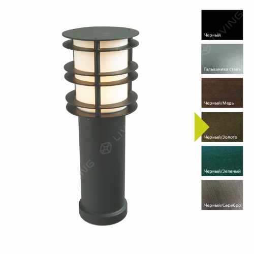 картинка Фонари-пьедесталы Norlys коллекция Stockholm, арт. 1269BD (черный, золото) от LIVING