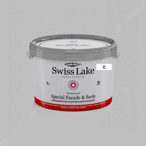 картинка Краска Swiss Lake Special Faсade & Socle цвет Grey №2876 от LIVING