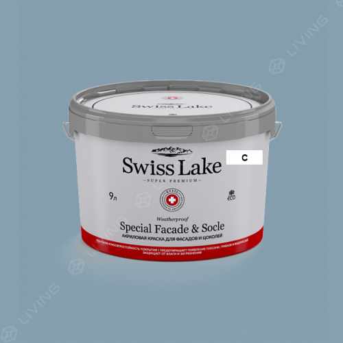 картинка Краска Swiss Lake Special Faсade & Socle цвет COLONIAL AQUA №2204 от LIVING