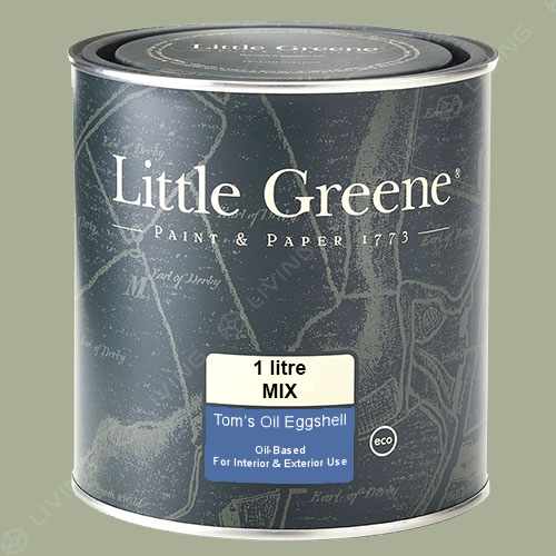 картинка Краска Little Greene Toms Oil Eggshell цвет Boringdon Green №295 от LIVING