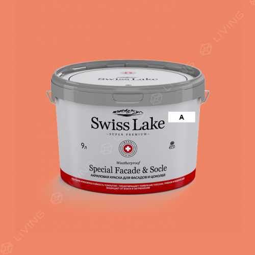 картинка Краска Swiss Lake Special Faсade & Socle цвет electric orange №1492 от LIVING
