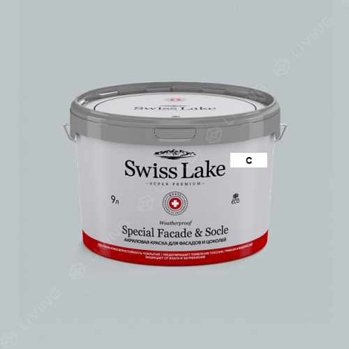 картинка Краска Swiss Lake Special Faсade & Socle цвет smoke screen №2914 от LIVING
