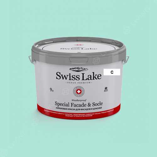 картинка Краска Swiss Lake Special Faсade & Socle цвет sassy mint №2348 от LIVING