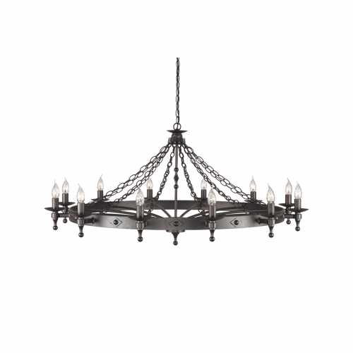 картинка Люстра Elstead Lighting коллекция Warwick, арт. WR12-GRAPHITE (черный) от LIVING