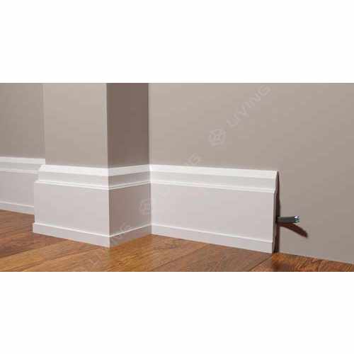 Плинтус Decor-Dizayn, белый, арт. DD702, коллекция DD, 200 х 15 х 2,2 см Россия