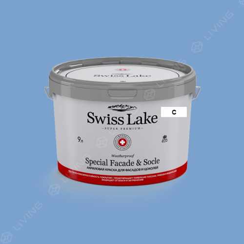 картинка Краска Swiss Lake Special Faсade & Socle цвет BLUE OPAL №2027 от LIVING
