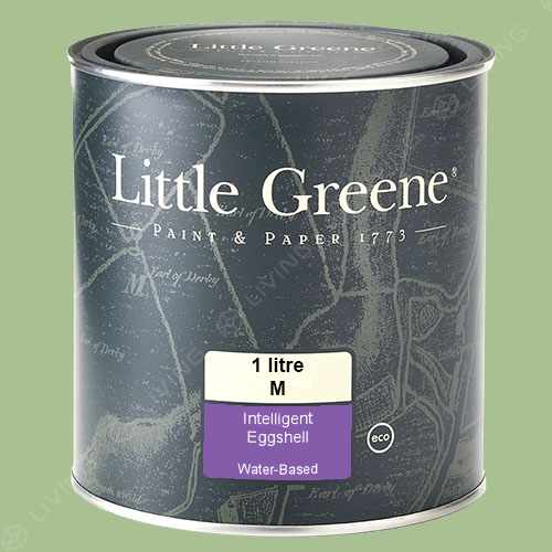 картинка Краска Little Greene Intelligent Eggshell (Acrylic Eggshell) цвет Pea Green №91 от LIVING