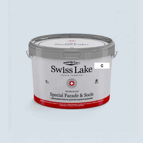 картинка Краска Swiss Lake Special Faсade & Socle цвет BLUE SILK №1970 от LIVING