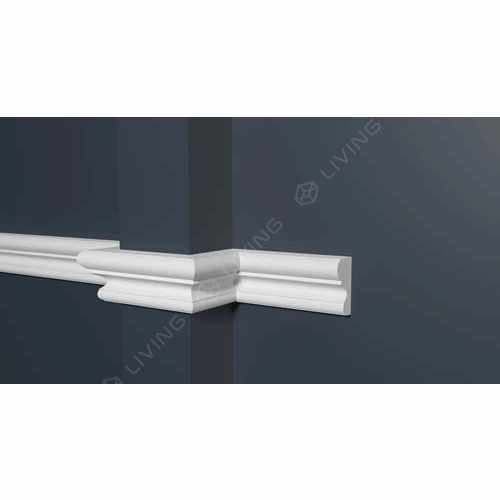 Молдинг Decor-Dizayn, белый, арт. DD607, коллекция DD, 200 х 3,5 х 2 см Россия