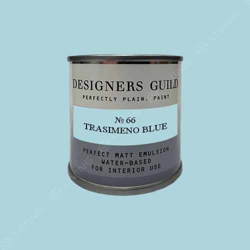 картинка Краска Designers Guild Perfect Matt Emulsion цвет TRASIMENO BLUE №66 от LIVING