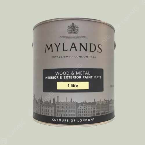 картинка Краска Mylands Wood&metal matt цвет Mews Blue №98 от LIVING