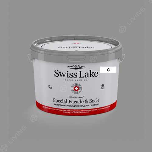 картинка Краска Swiss Lake Special Faсade & Socle цвет escape gray №2837 от LIVING