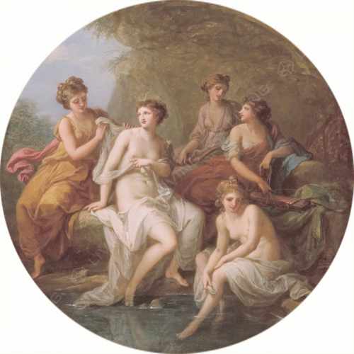 картинка Фреска Affresco, коллекция Фрески и фотообои, арт. Angelica Kauffmann Diana and her nymphs bathing Россия от LIVING