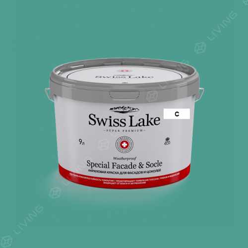 картинка Краска Swiss Lake Special Faсade & Socle цвет ARAGON GREEN №2400 от LIVING