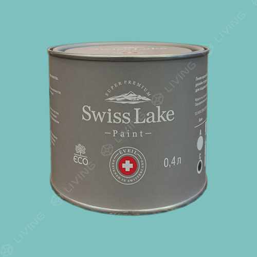 картинка Краска Swiss Lake Wall Comfort 7 цвет Vivid Aqua №2412 от LIVING
