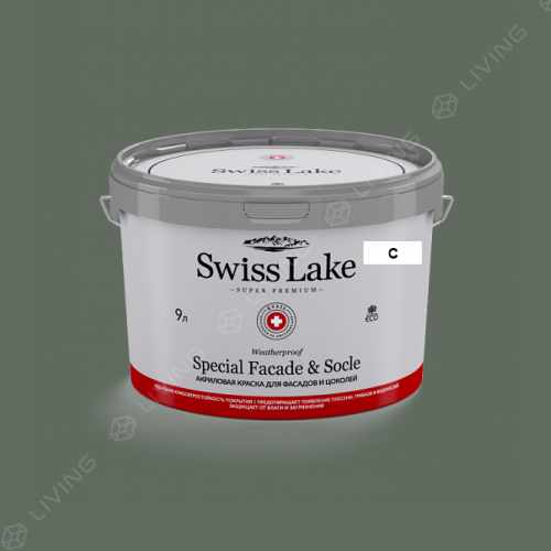 картинка Краска Swiss Lake Special Faсade & Socle цвет dark olive №2648 от LIVING