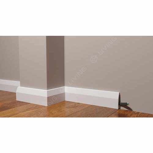 Плинтус широкий Decor-Dizayn, белый, арт. DD125, коллекция DD, 200 х 7 х 1,5 см Россия