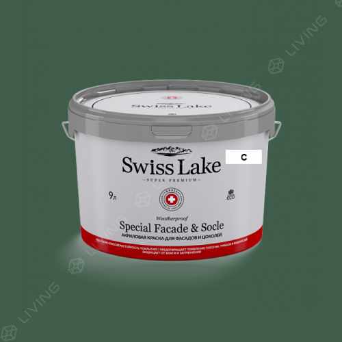 картинка Краска Swiss Lake Special Faсade & Socle цвет ROYAL HUNTER GREEN №2518 от LIVING