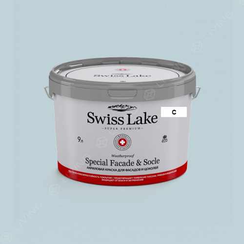 картинка Краска Swiss Lake Special Faсade & Socle цвет ICE FLOE №1998 от LIVING