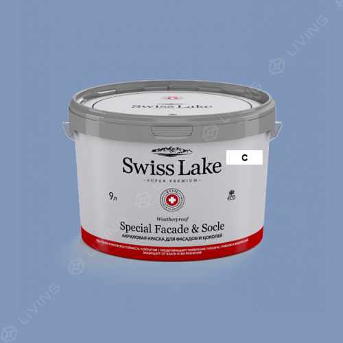 картинка Краска Swiss Lake Special Faсade & Socle цвет blue clay №1937 от LIVING